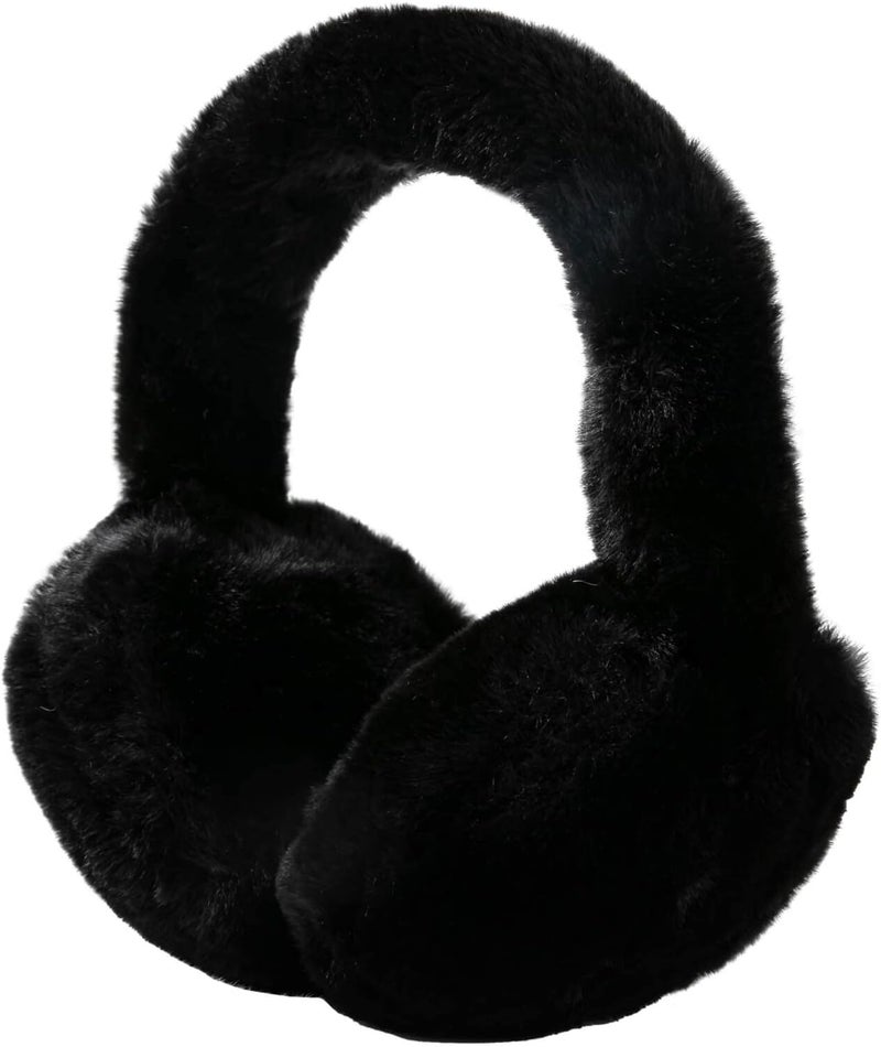 SUNBORRY Store Foldable Ear Muffs for Women, Faux Fur Adjustable Earmuffs for Winter - Image 1